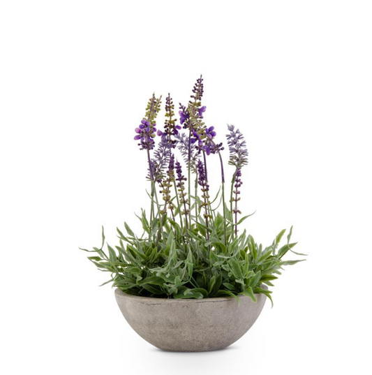 Faux Lavender w/ Gray Pot