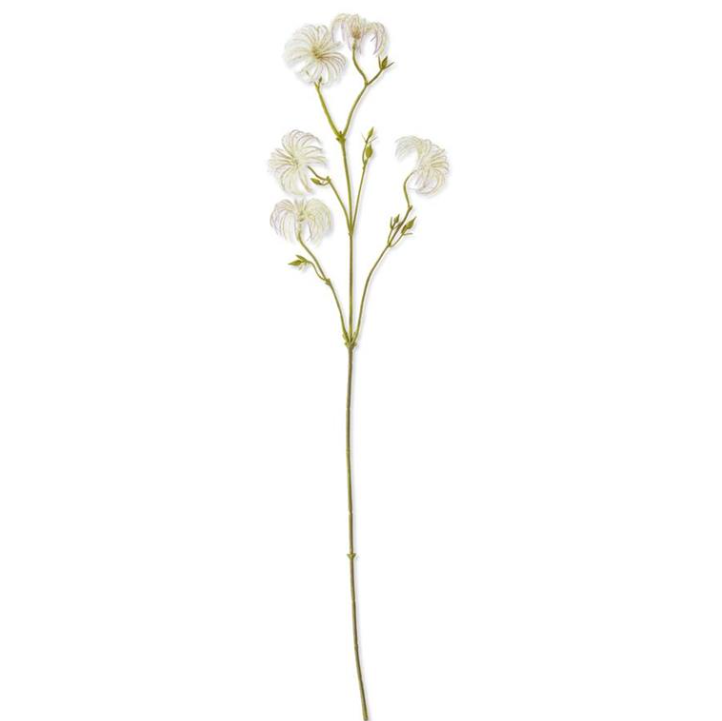 Flocked Clematis Spray