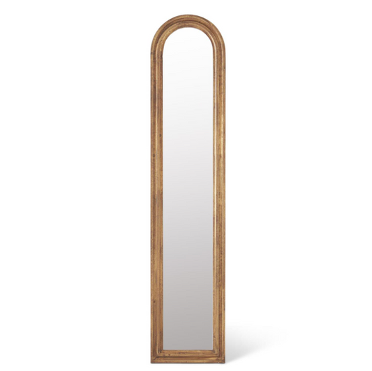Wooden Antique Gold Arched Mirror