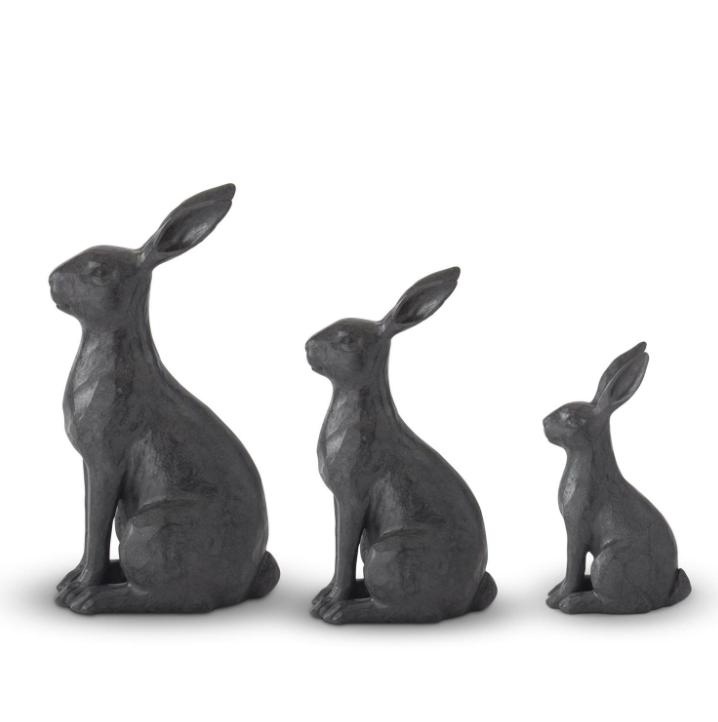 Black Resin + Cast Iron Rabbit - SM