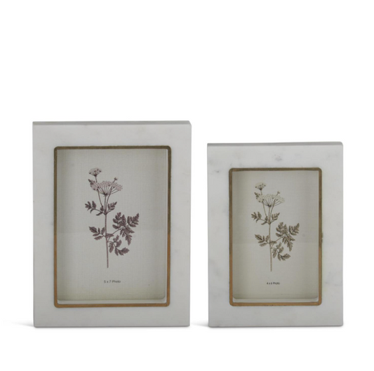 4x6 Marble & Gold Gilded Frame