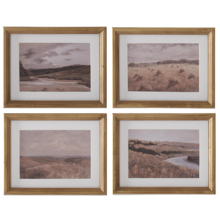 Gold Framed Landscape Print - 4 STYLES