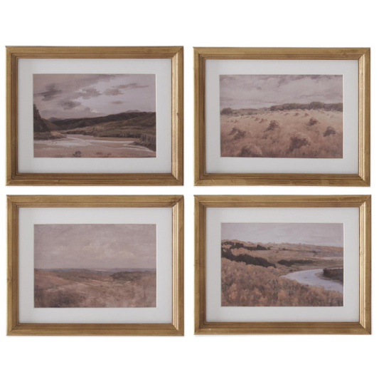 Gold Framed Landscape Print - 4 STYLES