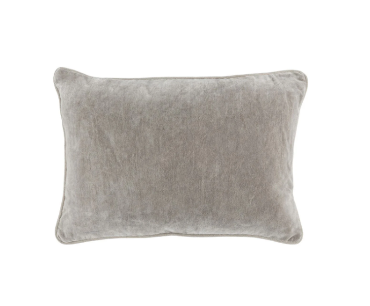 Heirloom Silver Velvet Lumbar
