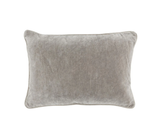 Heirloom Silver Velvet Lumbar
