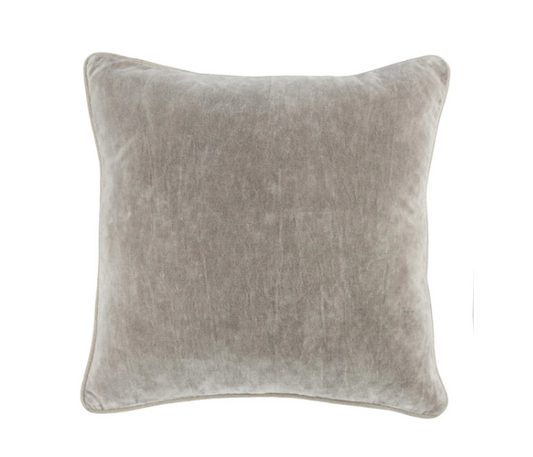 18" Heirloom Silver Velvet Pillow