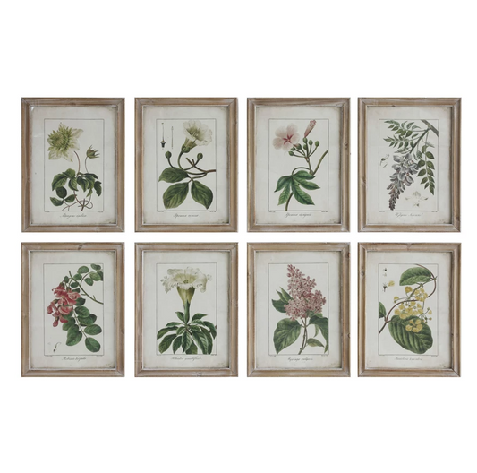Vintage Framed Floral Wall Art