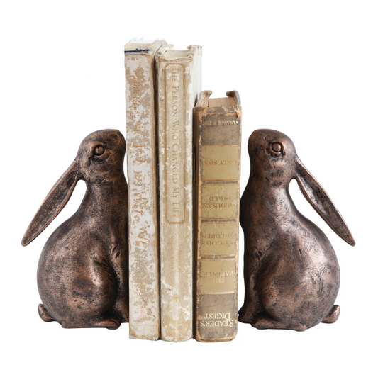 Bronze Rabbit Bookend - Set of 2