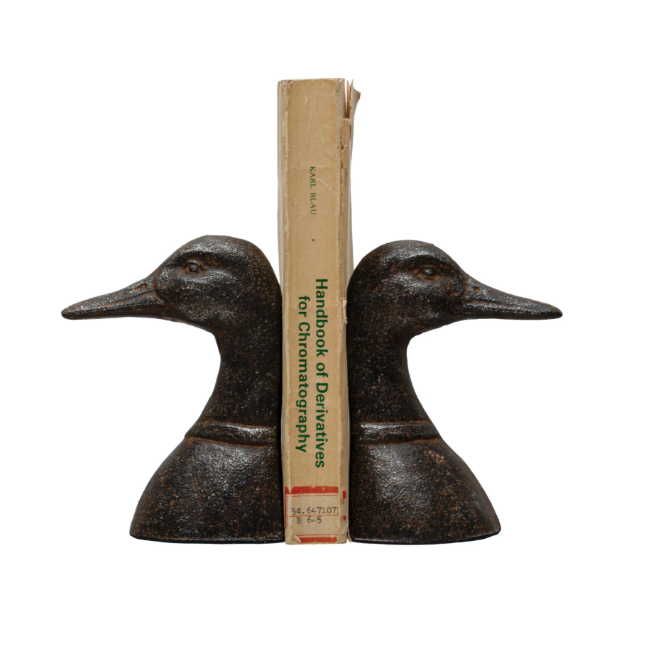 Cast Iron Duck Head Bookend - SET OF 2