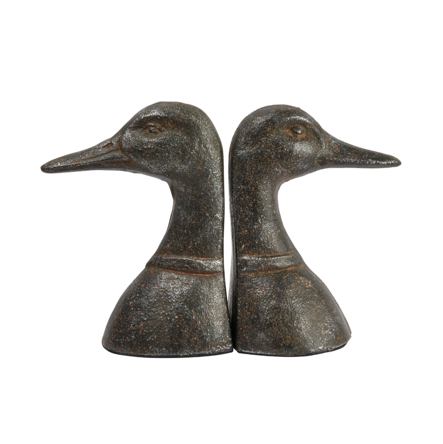 Cast Iron Duck Head Bookend - SET OF 2