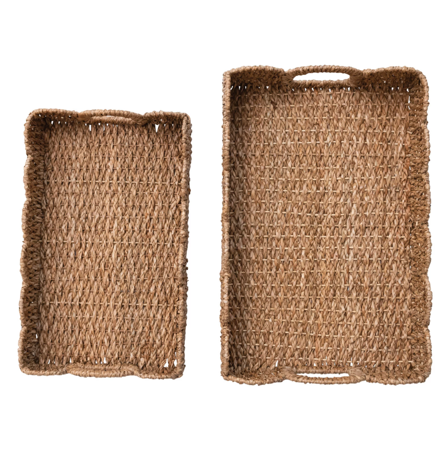 Scalloped Braided Bankuan Tray - LG