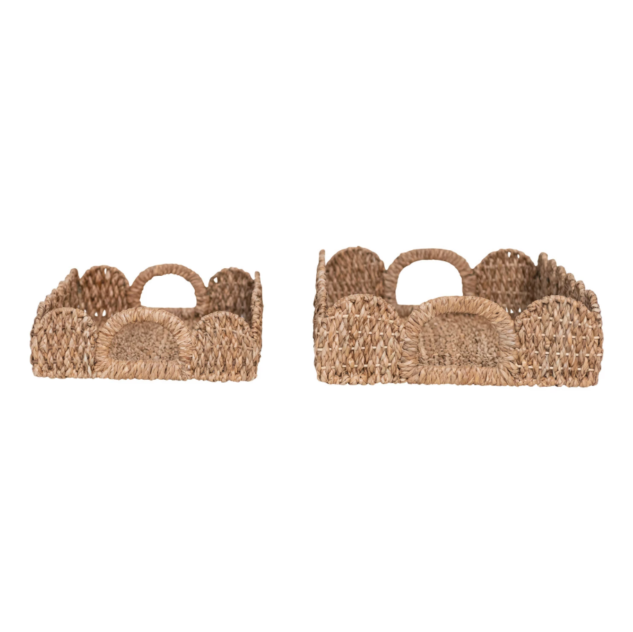 Scalloped Braided Bankuan Tray - LG