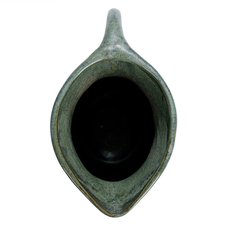 Matte Teal Stoneware Vase