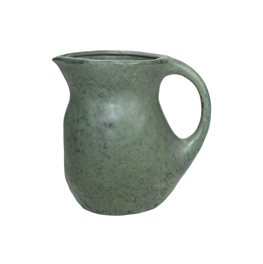 Matte Teal Stoneware Vase