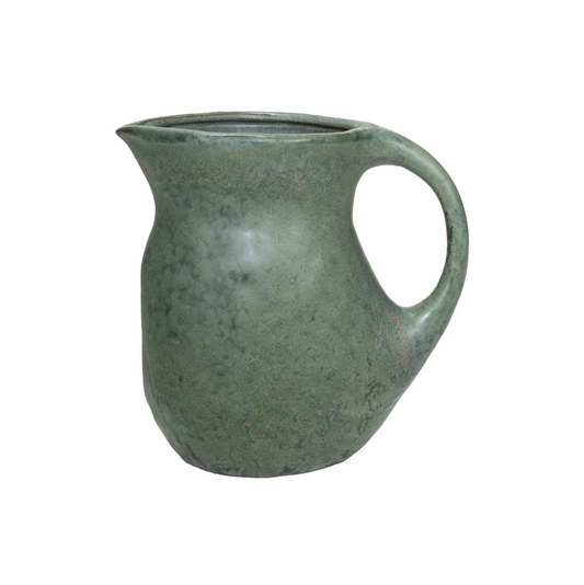 Matte Teal Stoneware Vase