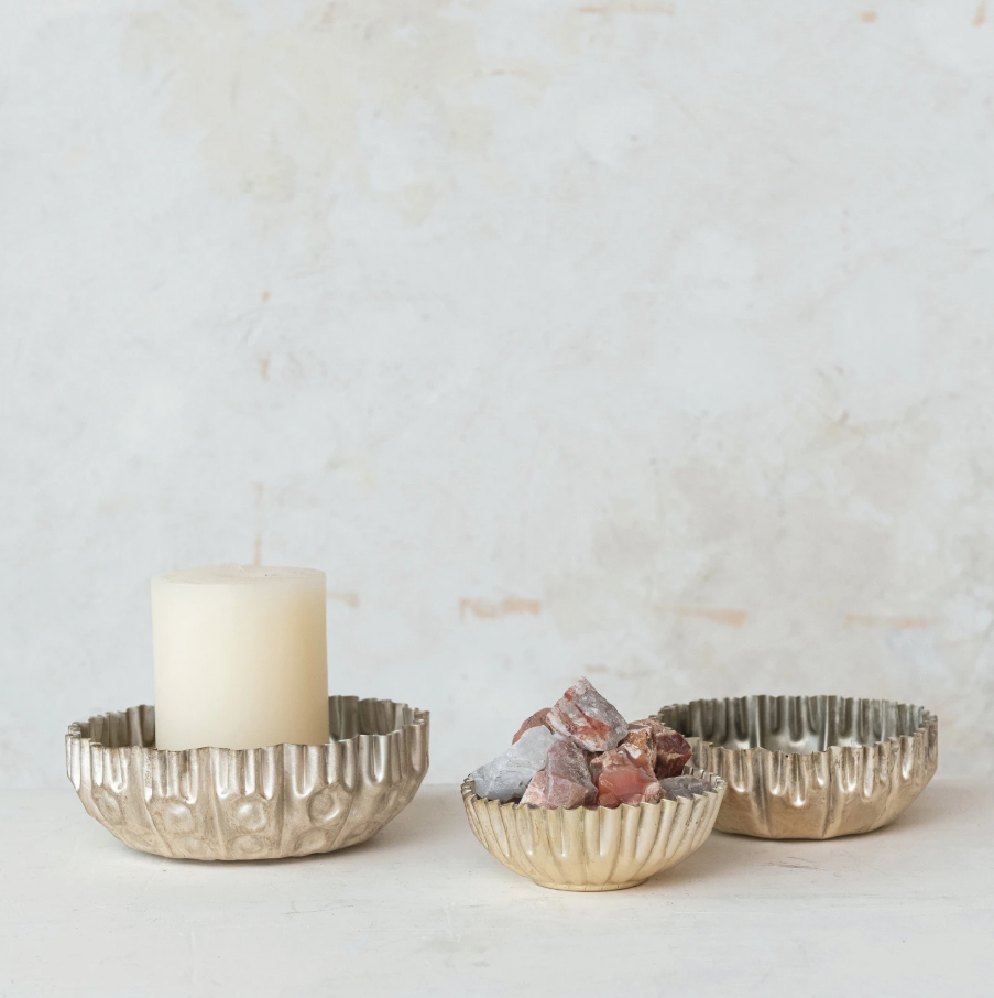 Antique Pewter Bowl - LG