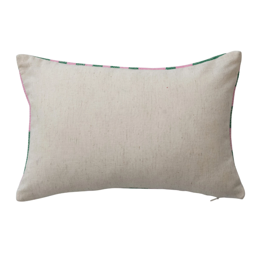 BOSSY Embroidered Lumbar Pillow