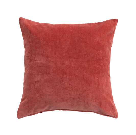18" Rust Velvet Pillow