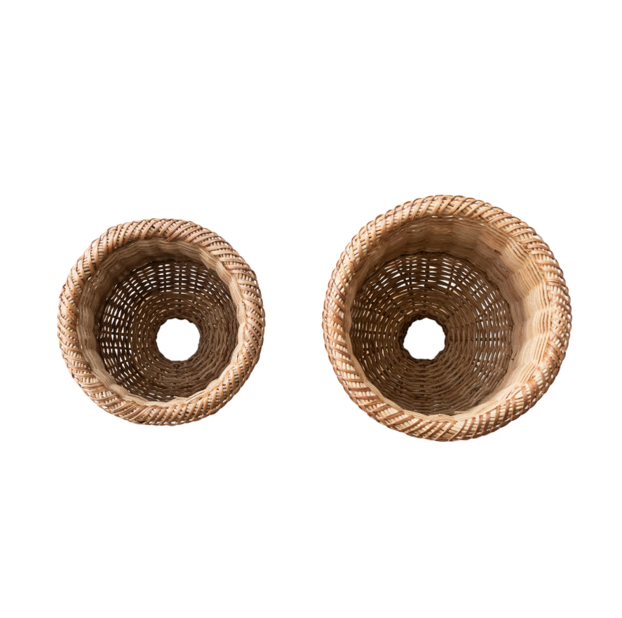 Woven Rattan Urn - SM