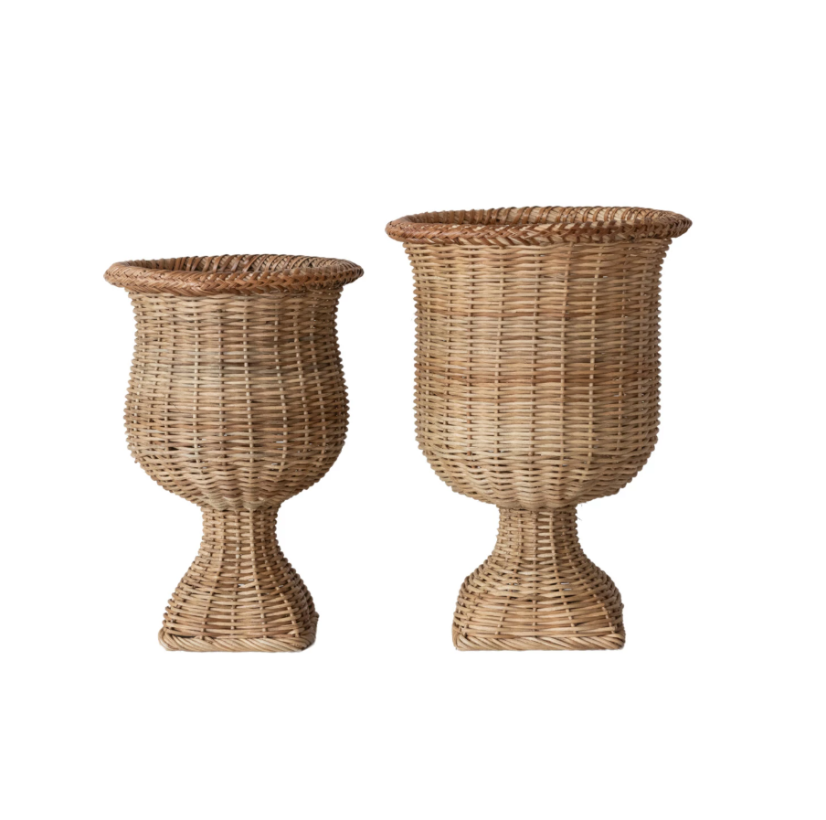 Woven Rattan Urn - SM