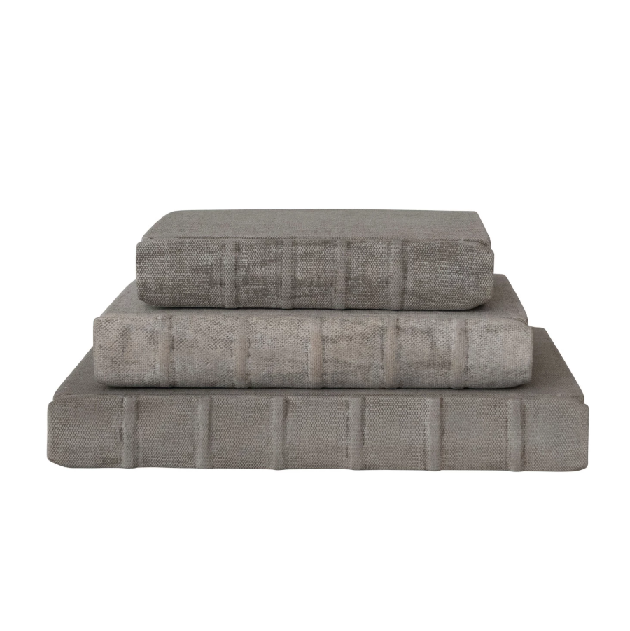 Antique Grey Stonewashed Canvas Book - L