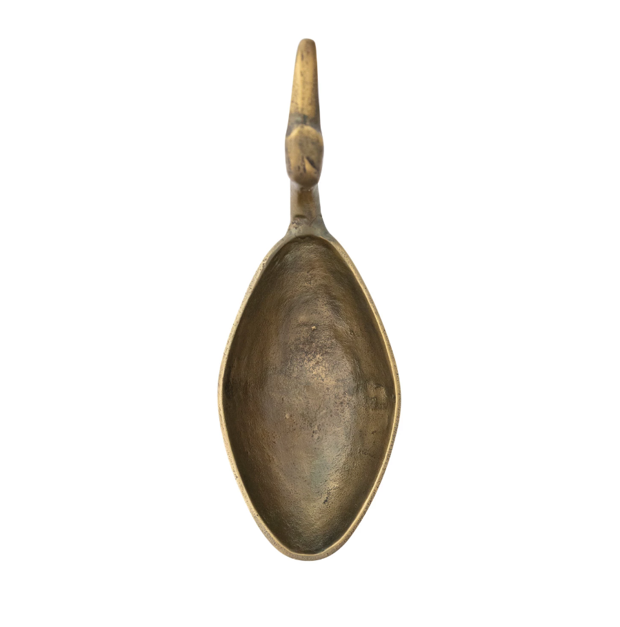 Antique Brass Swan Bowl