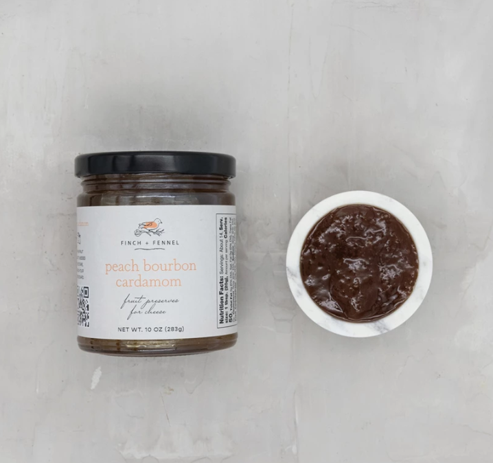 F&F Peach Bourbon Cardamom Fruit Preserves
