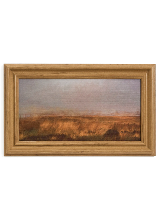 Framed Dry Fields on Canvas