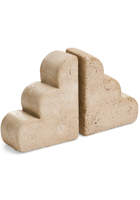 Cement Travertine Bookend