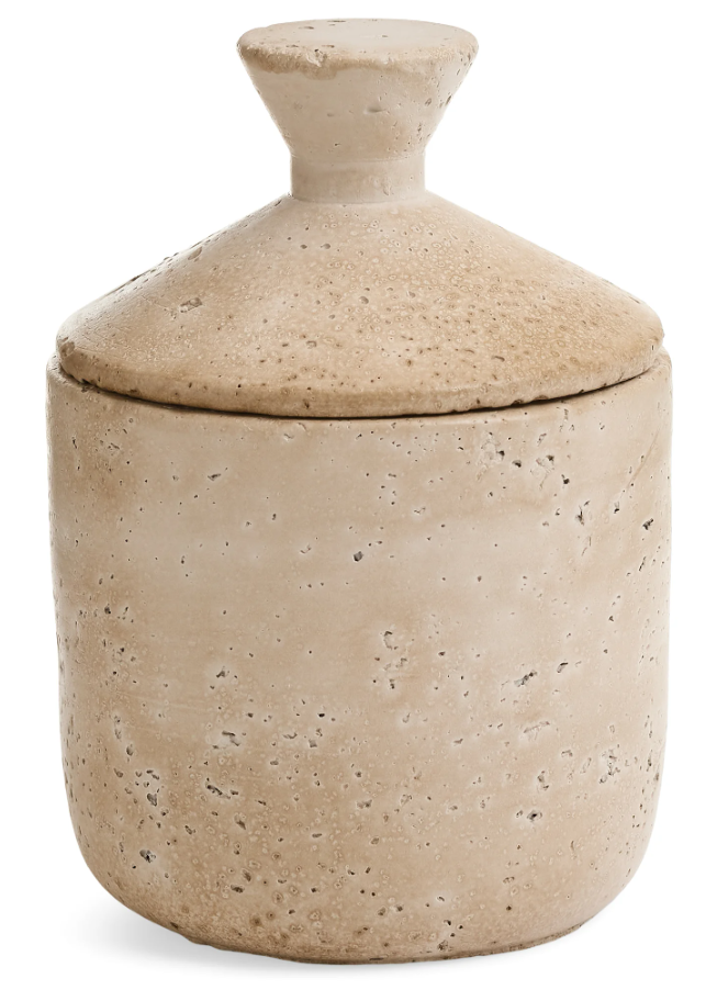 Cement Travertine Jar