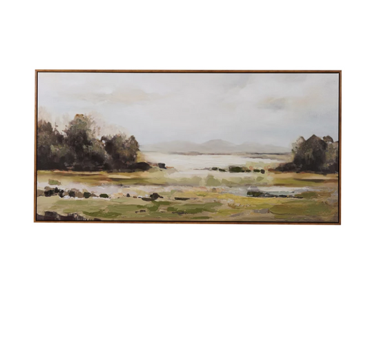 Wood Framed Landscape on Canvas