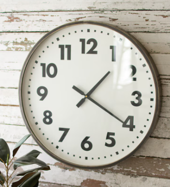 Antique Brass 24" Wall Clock