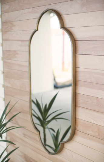 Gold Metal Framed Mirror