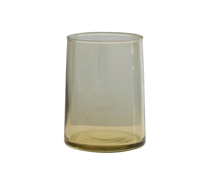 Green Hand-Blown Drinking Glass