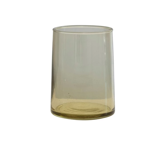 Green Hand-Blown Drinking Glass