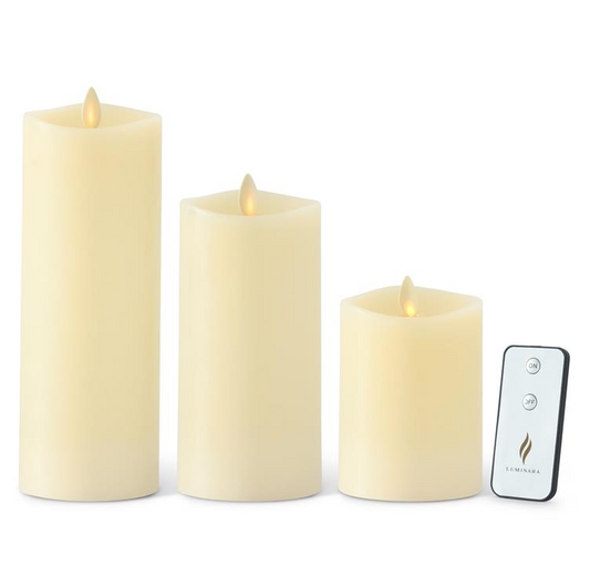S - Ivory Wax Pillar