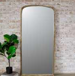 65" Antique Brass Floor Mirror