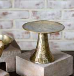 Hammered Gold Pillar Holder