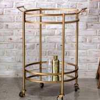 Gold + Glass Bar Cart