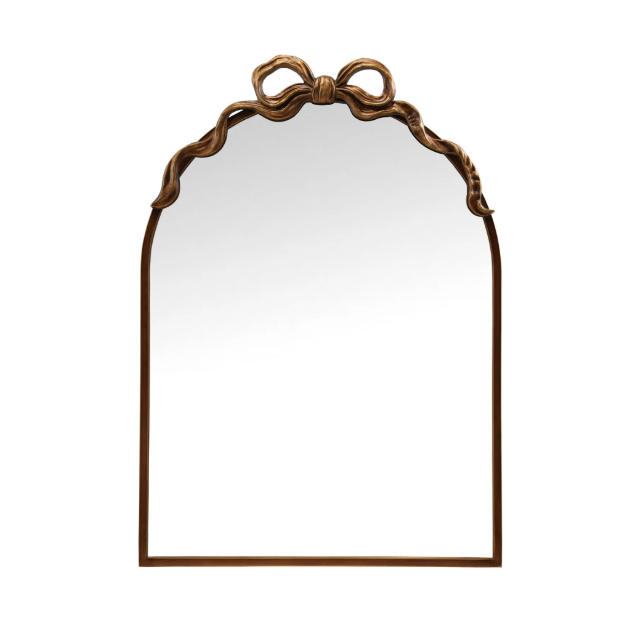 Gold Metal Wall Mirror w/ Bow
