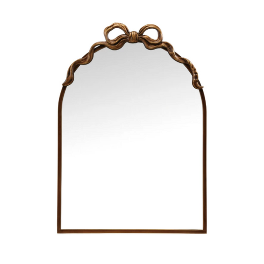 Gold Metal Wall Mirror w/ Bow