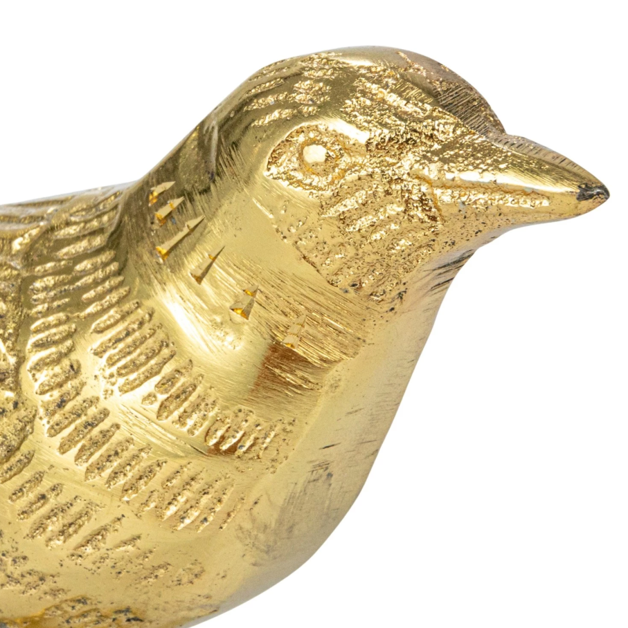 Gold Cast Aluminum Bird