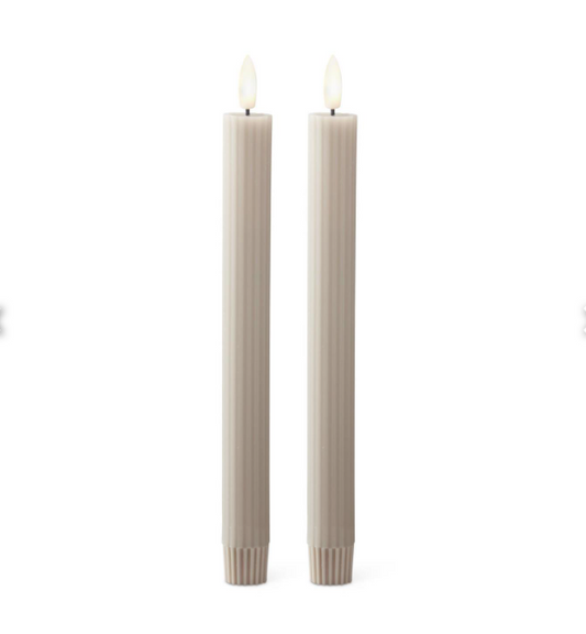 10" Taupe Thin Line LED Taper