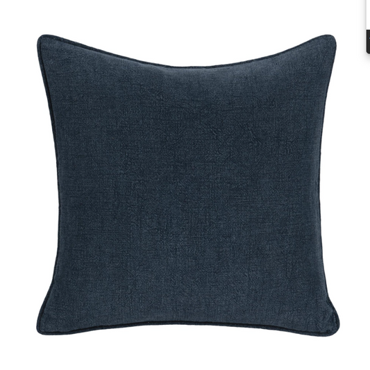 22" Bedford Linen Pillow - Indigo