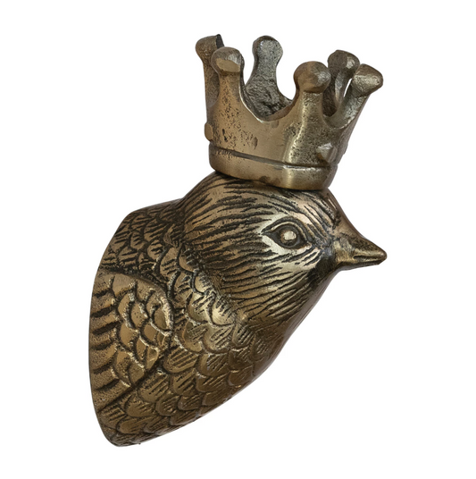 Antique Brass Bird Head w/ Crown