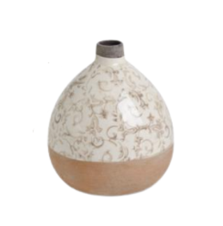 Cream Ceramic Vase - S