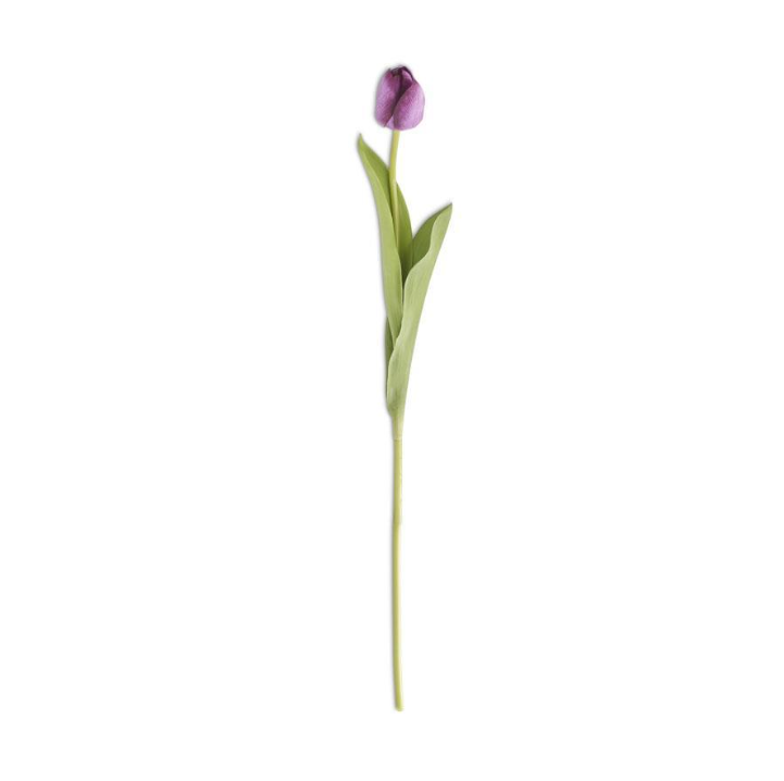 Silk + Real Touch Purple Tulip Stem