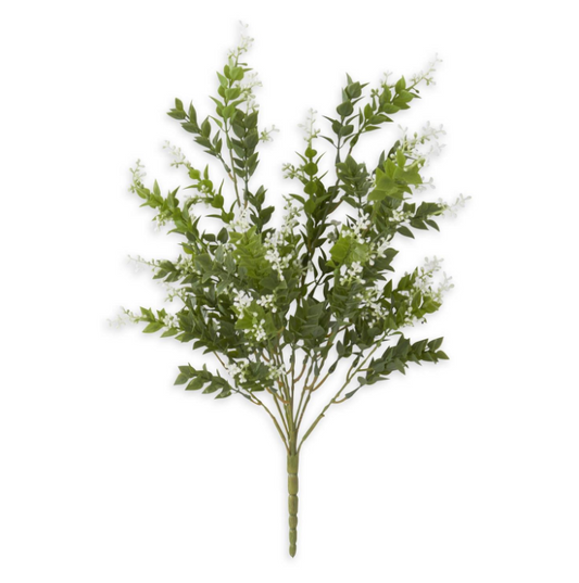 Mint Leaf & White Berries Bush