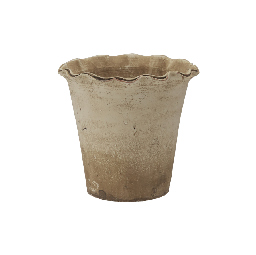 7" Ruffled Edge Terracotta Planter