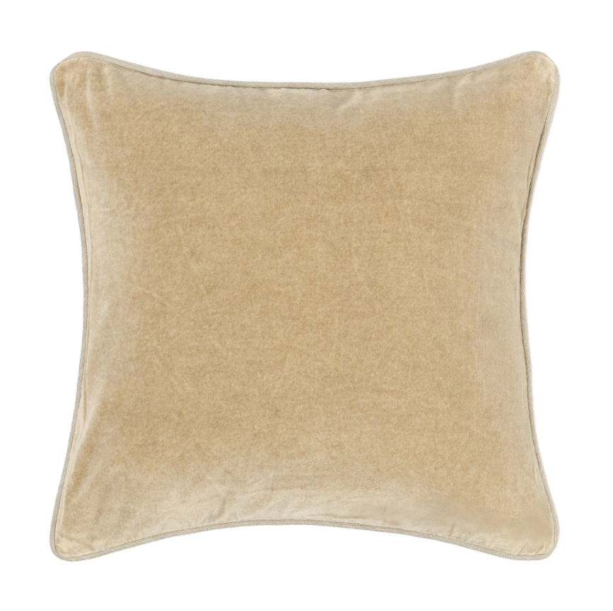 Heirloom Velvet Pillow - Wheat